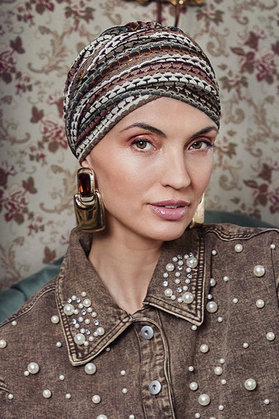 Sapphire - Turbante in poliestere/viscosa di bambù – fantasia 3055-4140