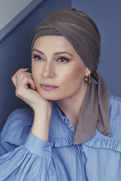 Beatriz - Turbante en Tessuto 37,5 Tecnología - Color Beige 1291-0318