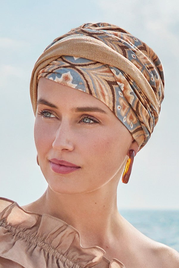 Turbante Shakti - Cuffia in lino - Fantasia - 1417-4081