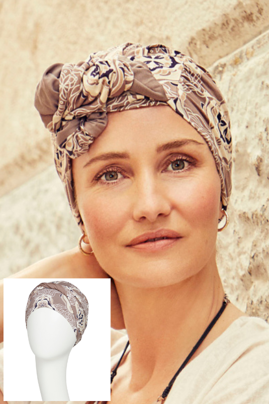 Turbante Shakti - Brazalete en viscosa de bambú con estampado de 1418-0618