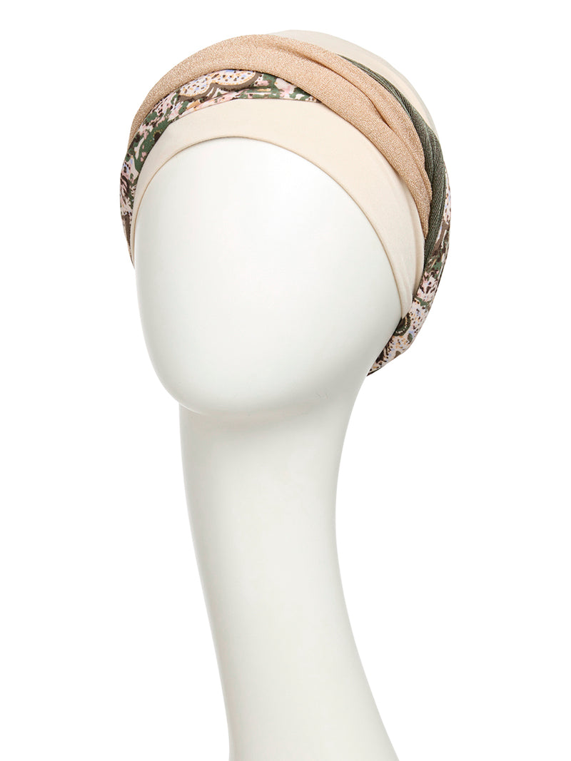 Turbante Shakti - Cuffia in viscosa di bambù - fantasia 1520-4090