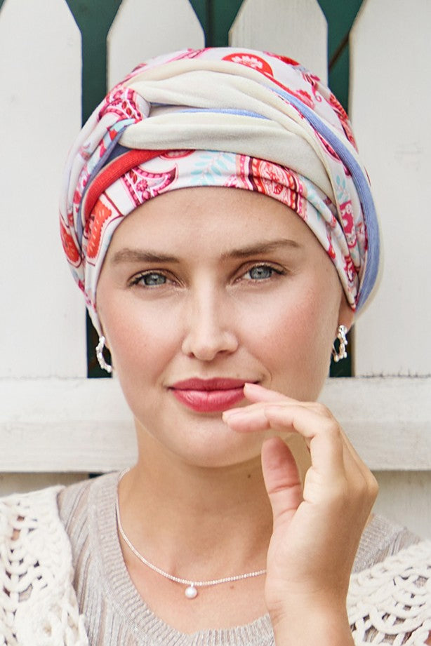 Turbante Noya - Cuffia in viscosa di bambù - fantasia 1585-4078