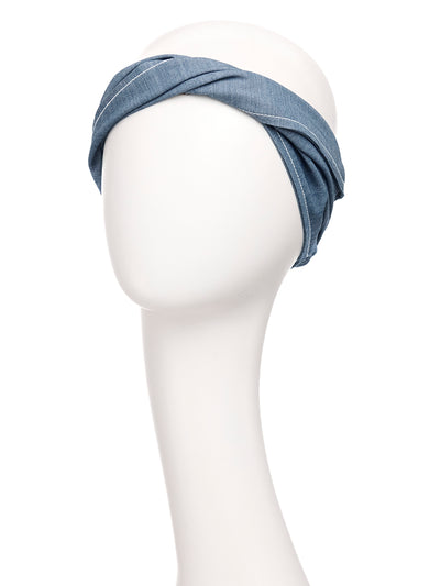 Mary - Cuffia con fascia rimovibile in poliestere/viscosa/cotone - Denim Flair 1603-4097