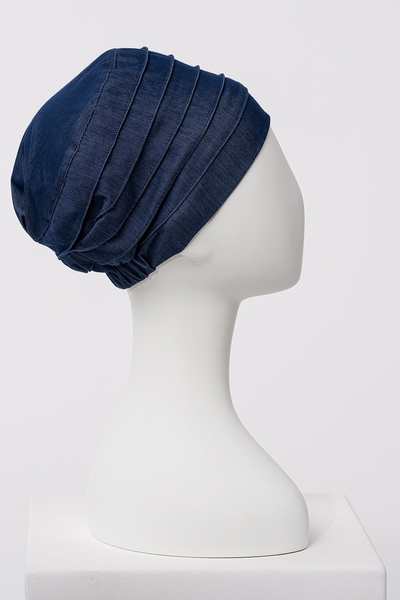 Turbante Yoga - Cuffia in bambù/tencel/poliestere - Denim 1612-4131