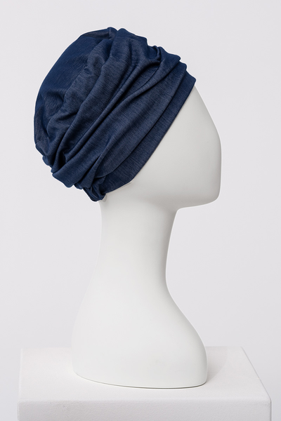 Turbante Lotus - Cuffia in bambù/tencel/poliestere - Denim 1613-4131