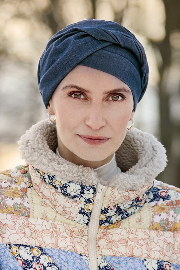 Turbante Shakti – Cuffia in bambù/tencel/poliestere - Denim 1614-4131