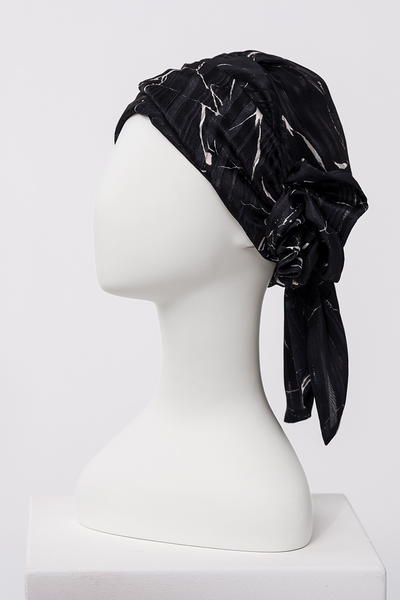 Juvela - Turbante con fascia rimovibile in poliestere/bambù – fantasia 3042-4142