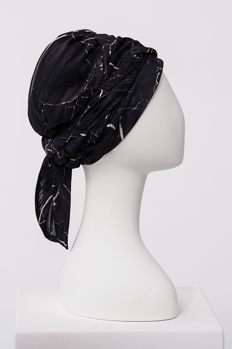 Juvela - Turbante con fascia rimovibile in poliestere/bambù – fantasia 3042-4142