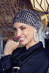 Ruby - Turban velvet polyester - multicolour pattern 3019-0627