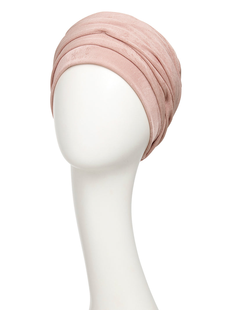Aria - Turbante in poliestere/bambù rosa antico 3050-4112