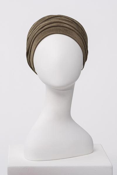 Aria - Turbante in poliestere/viscosa di bambù – Verde muschio 3050-4114