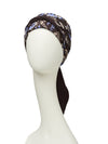 Turban Beatrice and Turban, in Viscose of Bamboo - leopard design lilac/black - 1419-0593