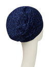 Emmy - Cuffia con fascia in modal/viscosa di bambù - fantasia leopardata blu 1534-0808