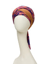 Turbante Belisa con nastri lunghi in viscosa di bambù - fantasia 1532-0794