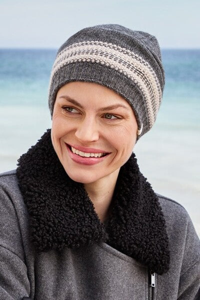 Hazel - Copricapo in lana e cashmere - grigio 1547-0906