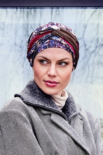 Turbante Noya - Cuffia in viscosa di bambù - fantasia 1585-4049