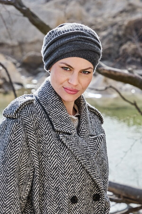 Aira - Copricapo in lana merino e cashmere - grigio 1595-4084