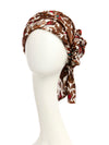 Juvela - Turbante con fascia rimovibile in poliestere/viscosa - fantasia Tribal brown 3042-4053