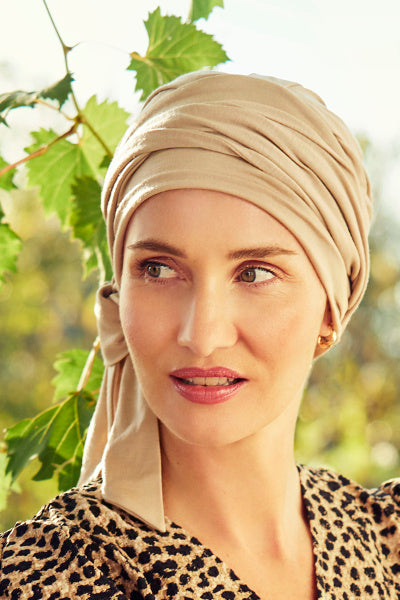 Beatriz - Turbante en Tessuto 37,5 Tecnología - Color Beige 1291-0318