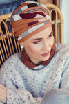 Turban Shanti - Turban in Viscose of Bamboo - patterned 1331-0624