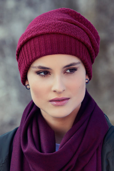 Cap Thousand - knitted Hat acrylic - Bordeaux 1376-0574