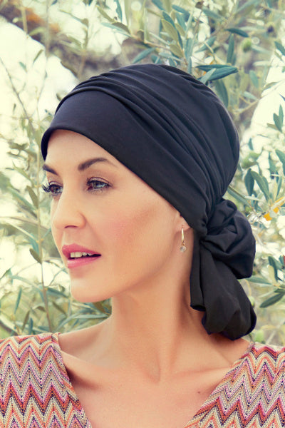 Turban Lotus - Turban in Viscose of Bamboo - patterned 1008-0618