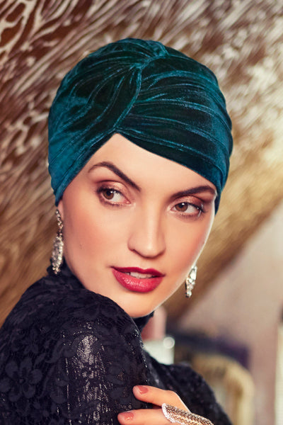 Pearl - Cuffia in velluto - Verde bottiglia 3024-0681