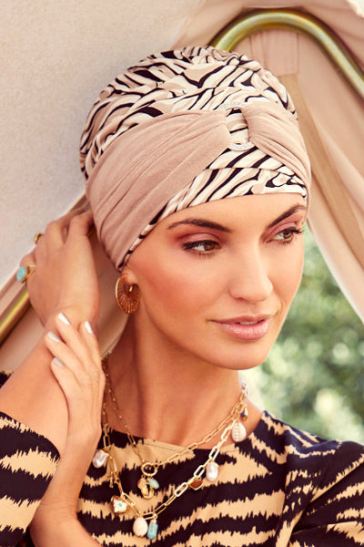 Sienna - Turbante con nastro lungo rimovibile - 3036-0786